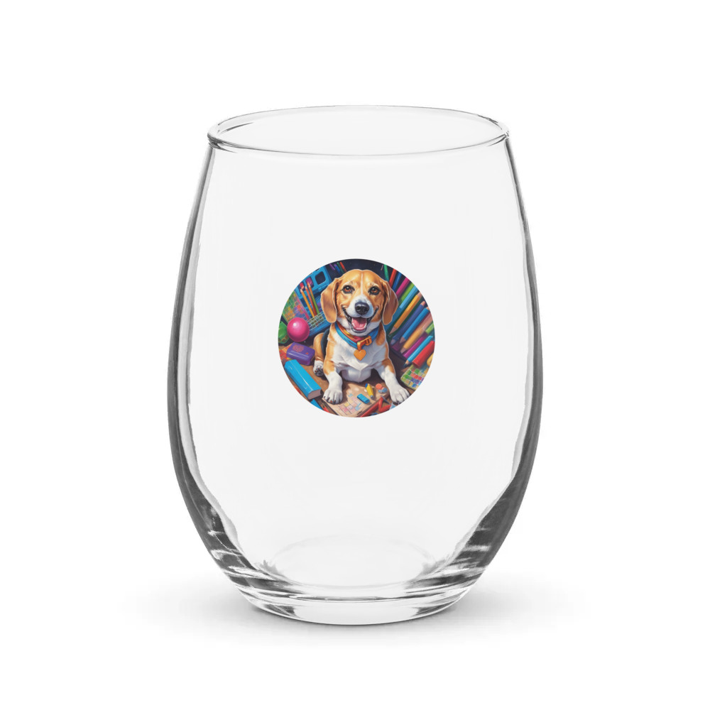 PugMug Custom Munchkin Stemless Wine Glass
