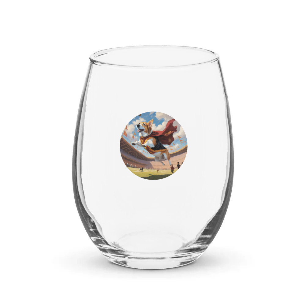 PugMug Custom Munchkin Stemless Wine Glass