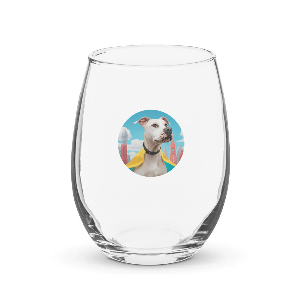 PugMug Custom Melody Stemless Wine Glass