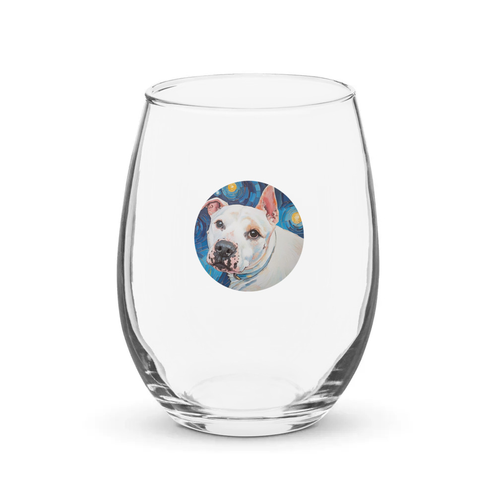 PugMug Custom Melody Stemless Wine Glass