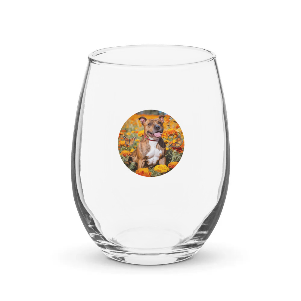 PugMug Custom Tony Hawk Stemless Wine Glass