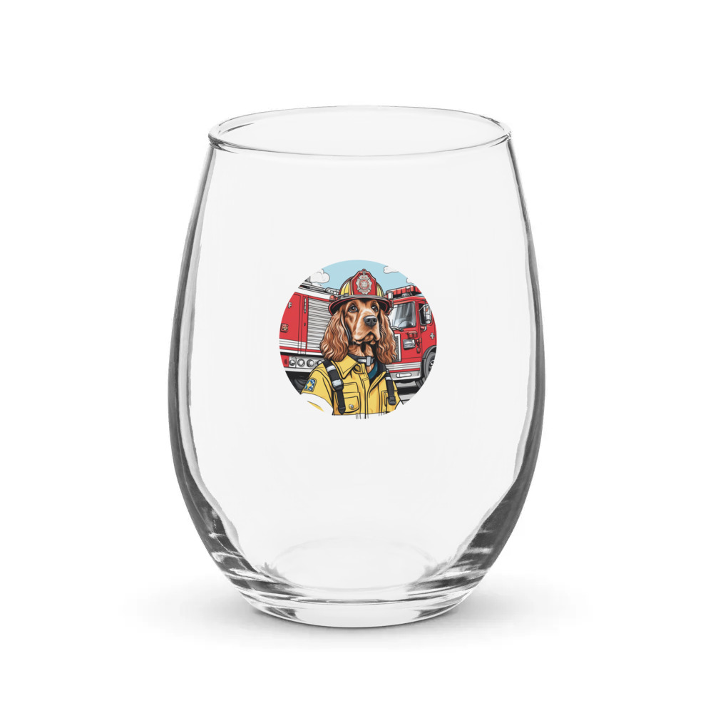 PugMug Custom Cocker Spaniel Stemless Wine Glass