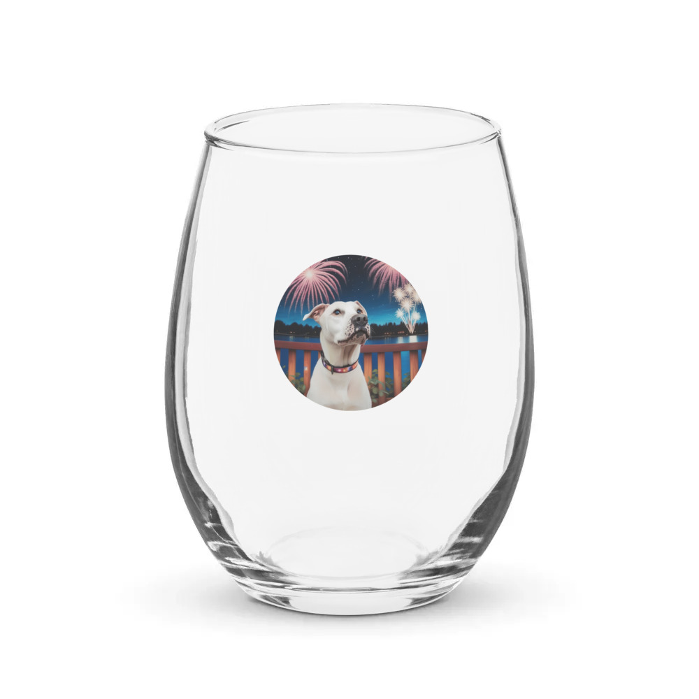 PugMug Custom Melody Stemless Wine Glass