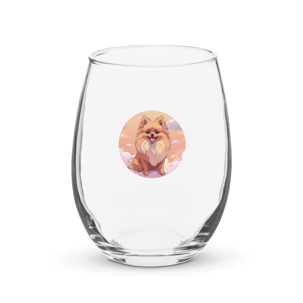 PugMug Custom Pet Stemless Wine Glass