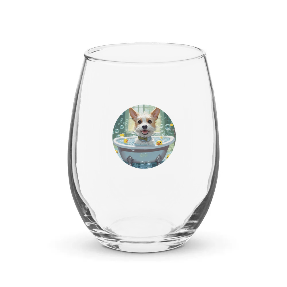 PugMug Custom Luna Stemless Wine Glass