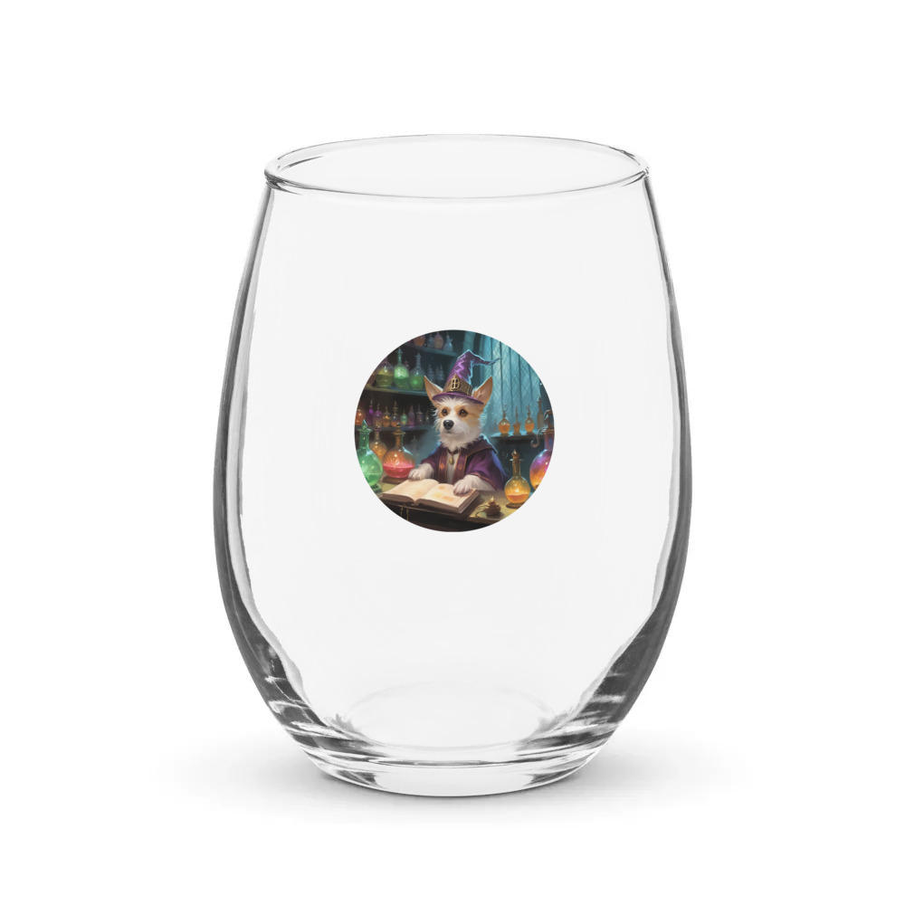 PugMug Custom Luna Stemless Wine Glass