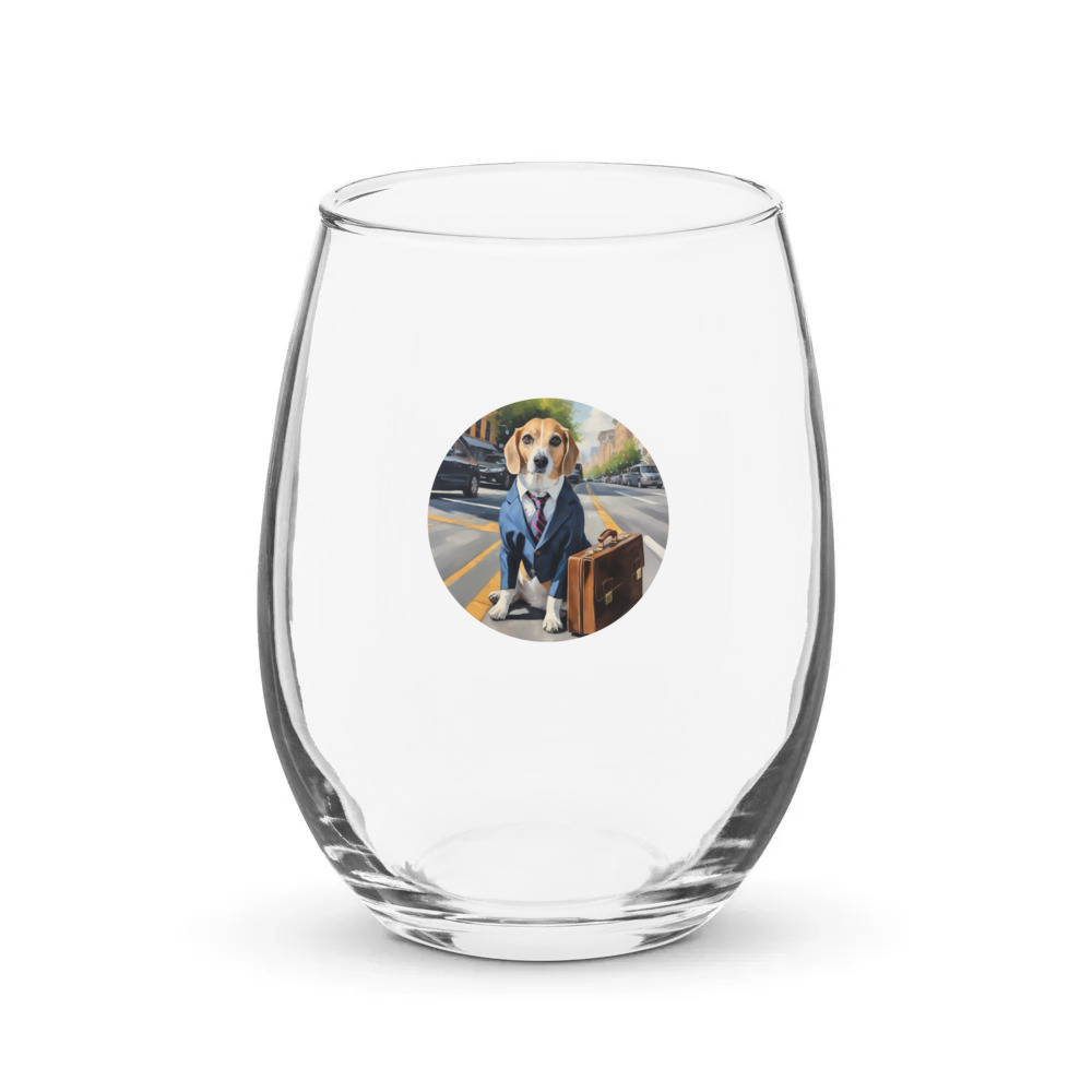 PugMug Custom Munchkin Stemless Wine Glass