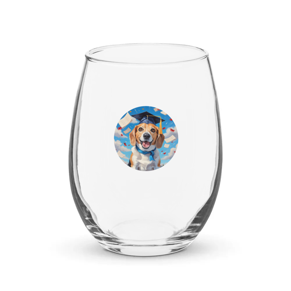 PugMug Custom Munchkin Stemless Wine Glass