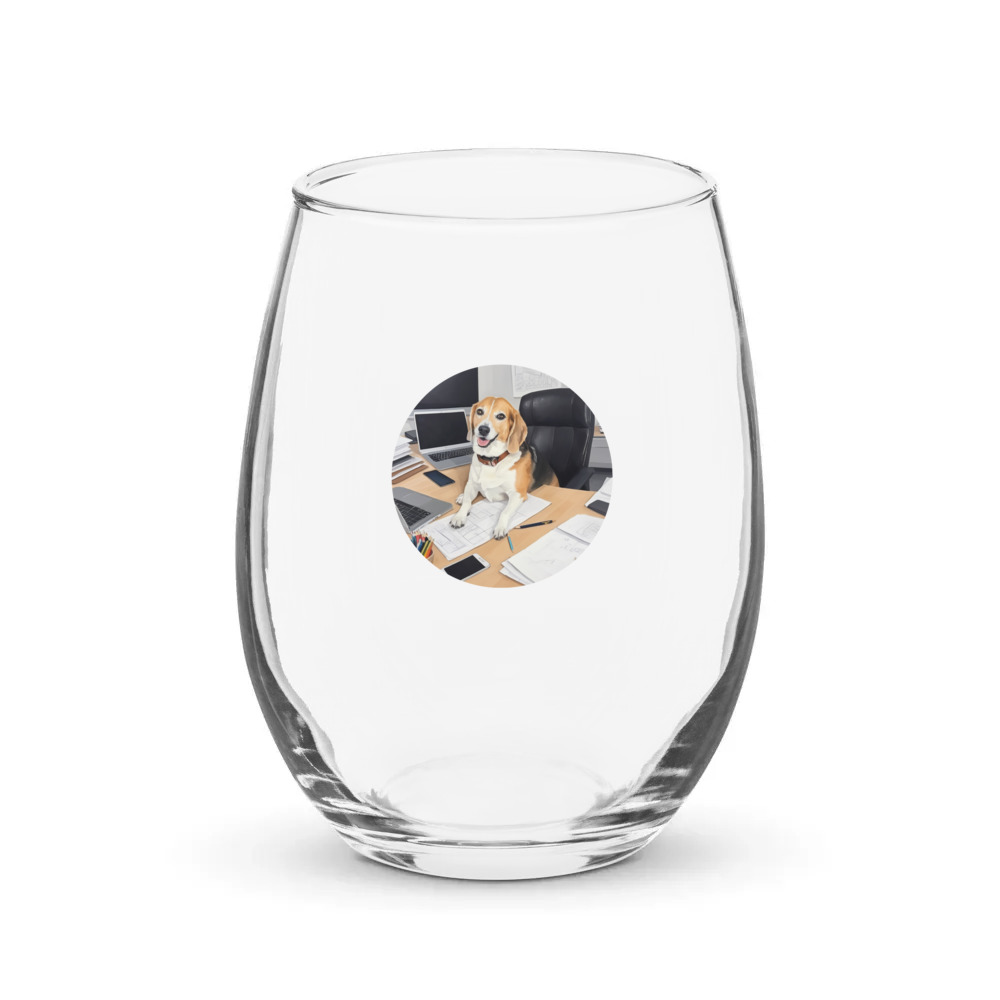 PugMug Custom Munchkin Stemless Wine Glass