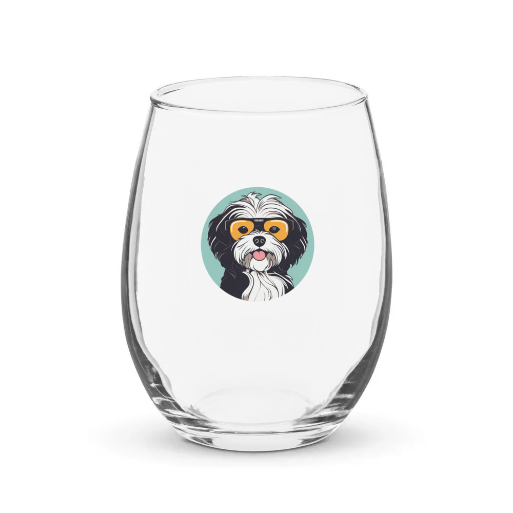 PugMug Custom Pet Stemless Wine Glass