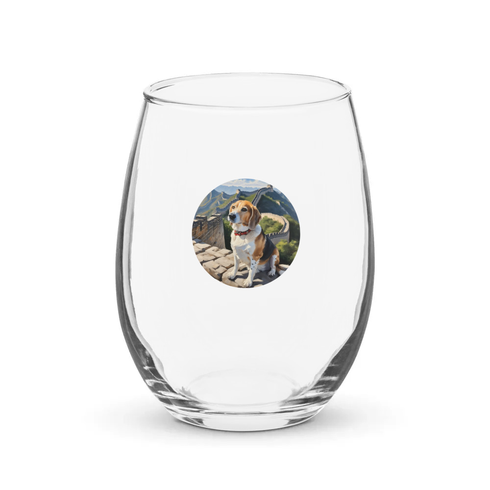 PugMug Custom Munchkin Stemless Wine Glass