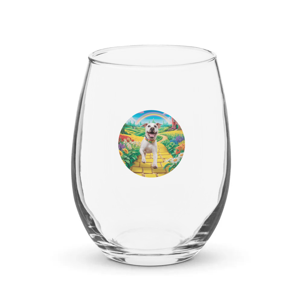PugMug Custom Melody Stemless Wine Glass