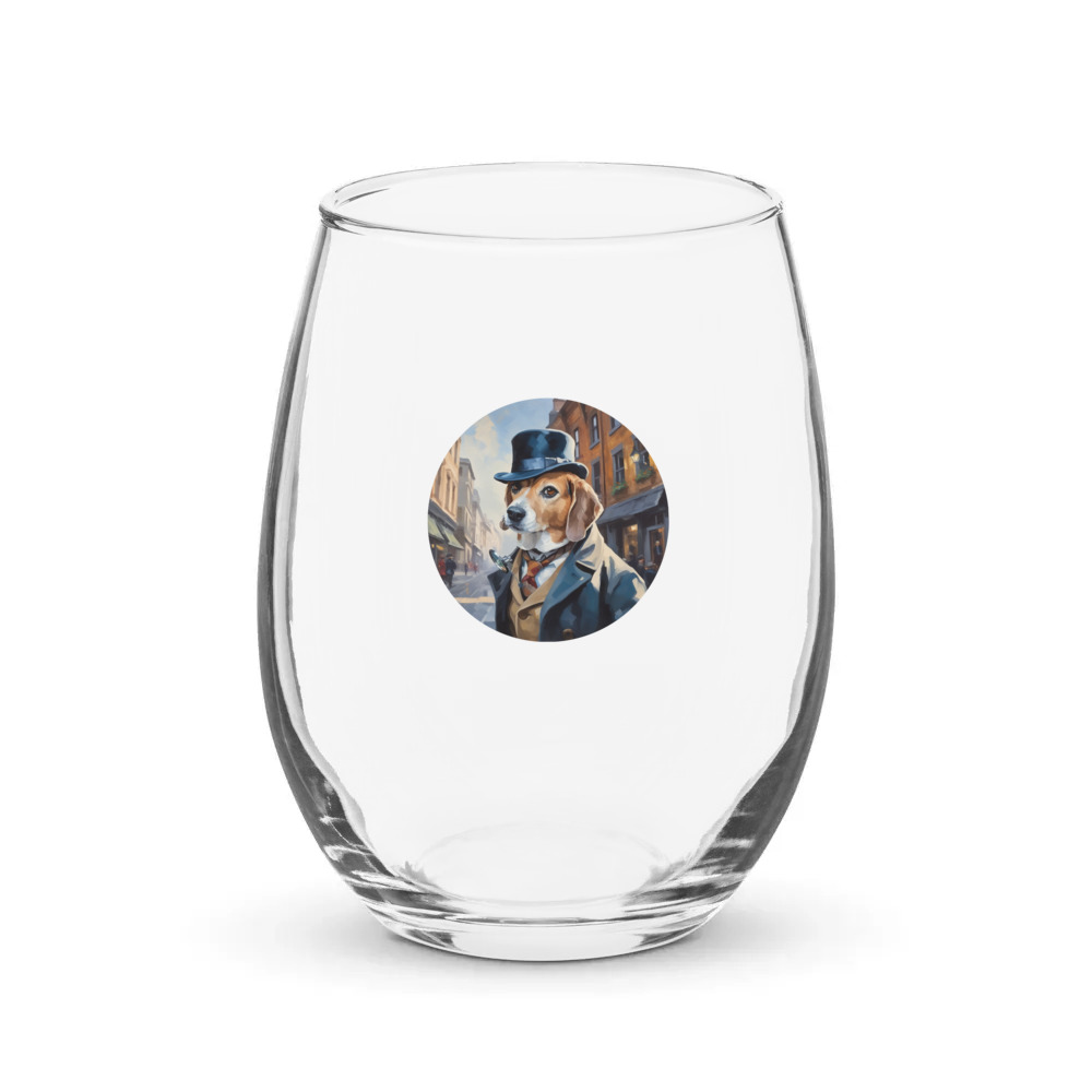 PugMug Custom Munchkin Stemless Wine Glass