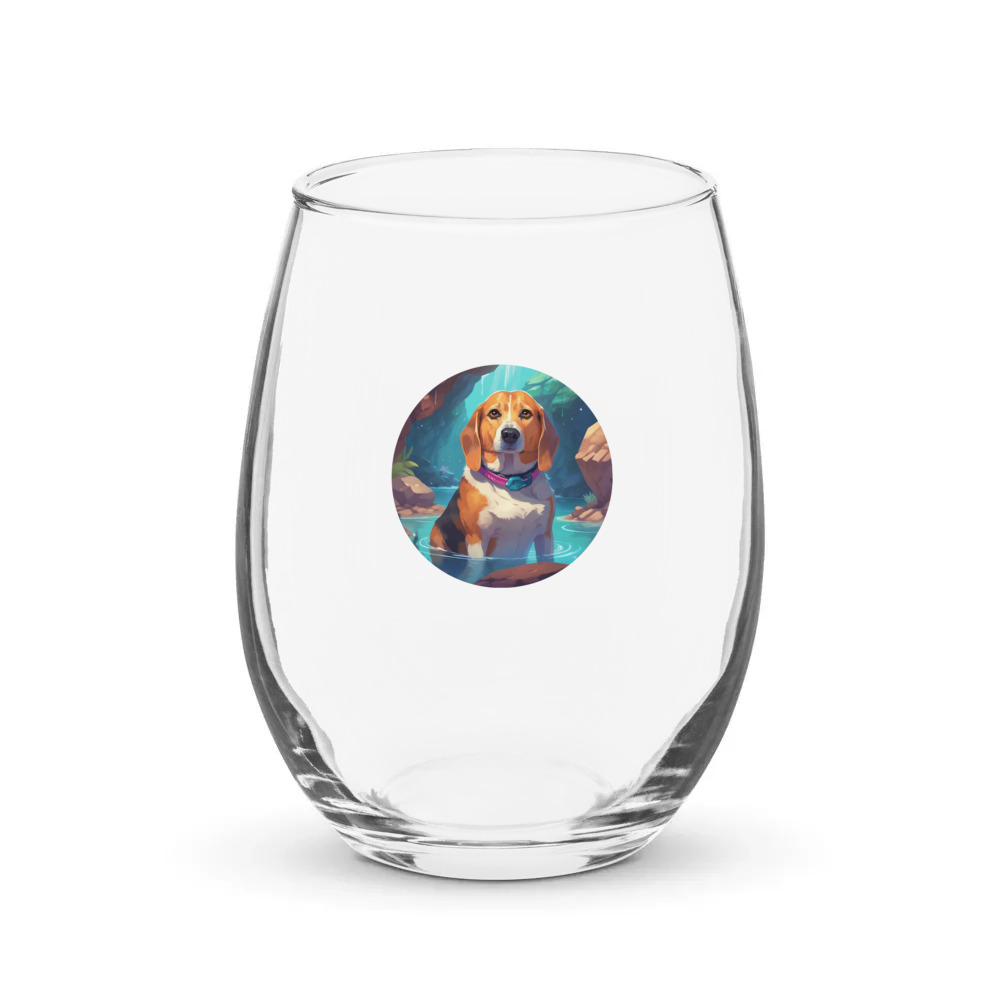 PugMug Custom Munchkin Stemless Wine Glass