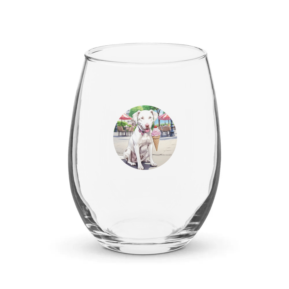 PugMug Custom Penny Stemless Wine Glass
