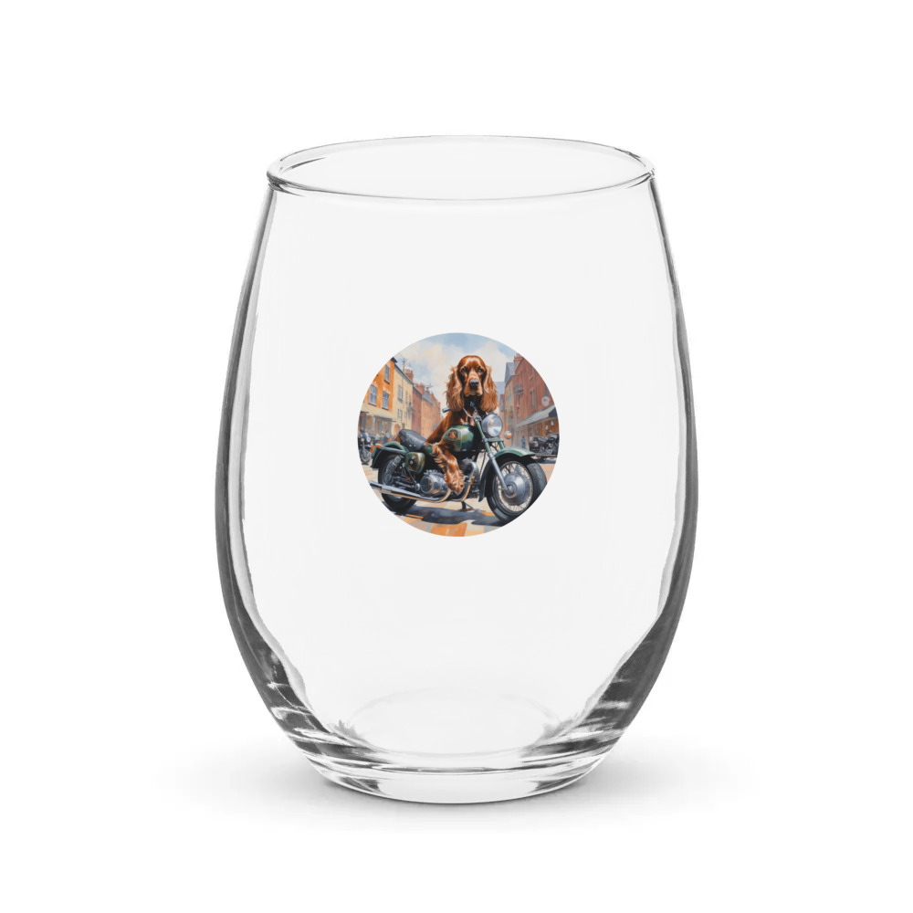 PugMug Custom Cocker Spaniel Stemless Wine Glass