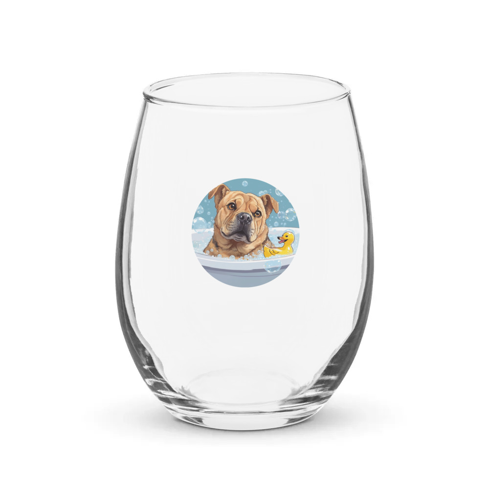PugMug Custom Halina Stemless Wine Glass