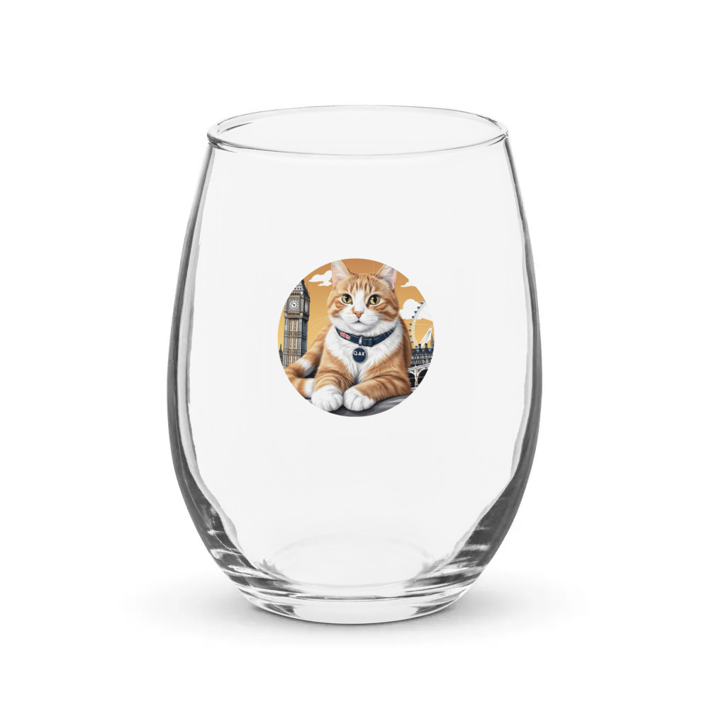 PugMug Custom Jack Jack Stemless Wine Glass