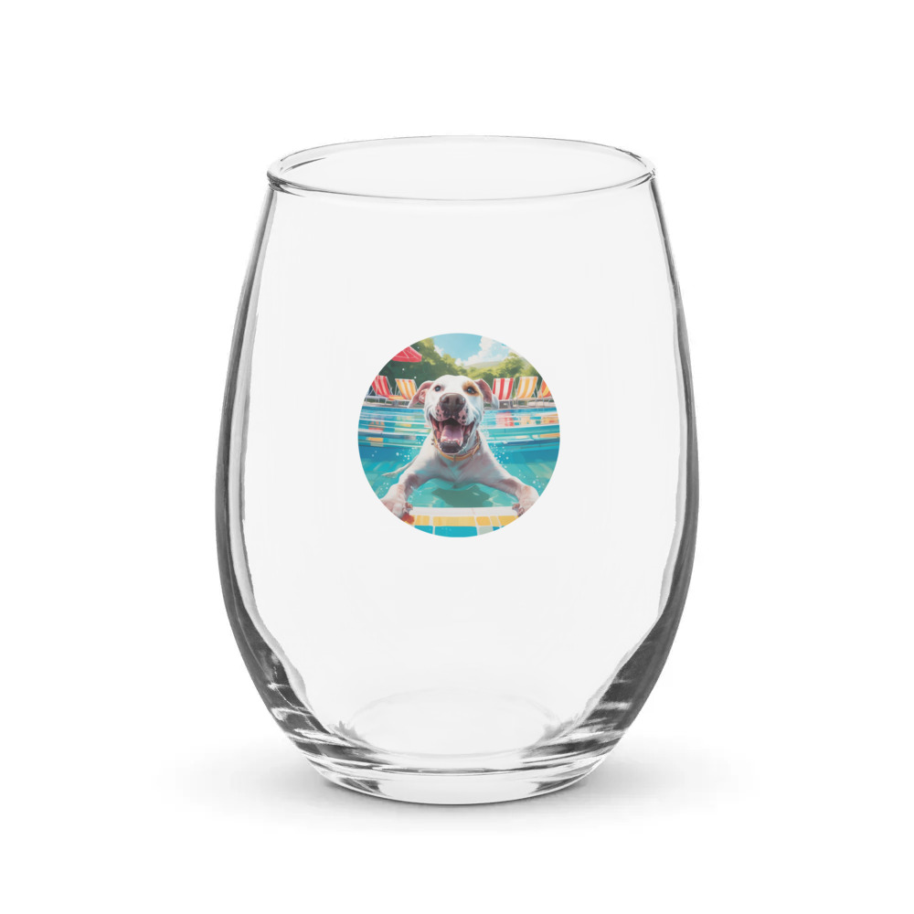 PugMug Custom Melody Stemless Wine Glass