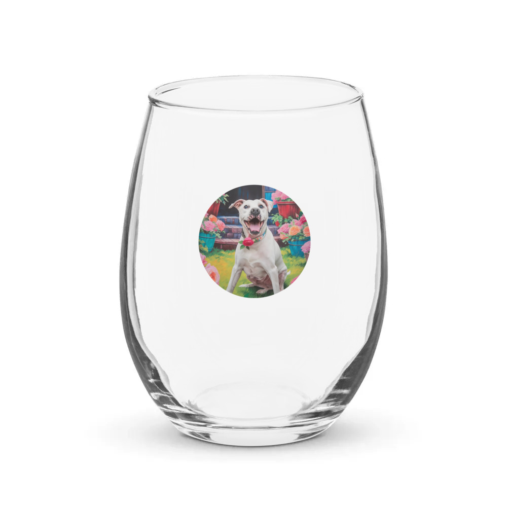 PugMug Custom Melody Stemless Wine Glass