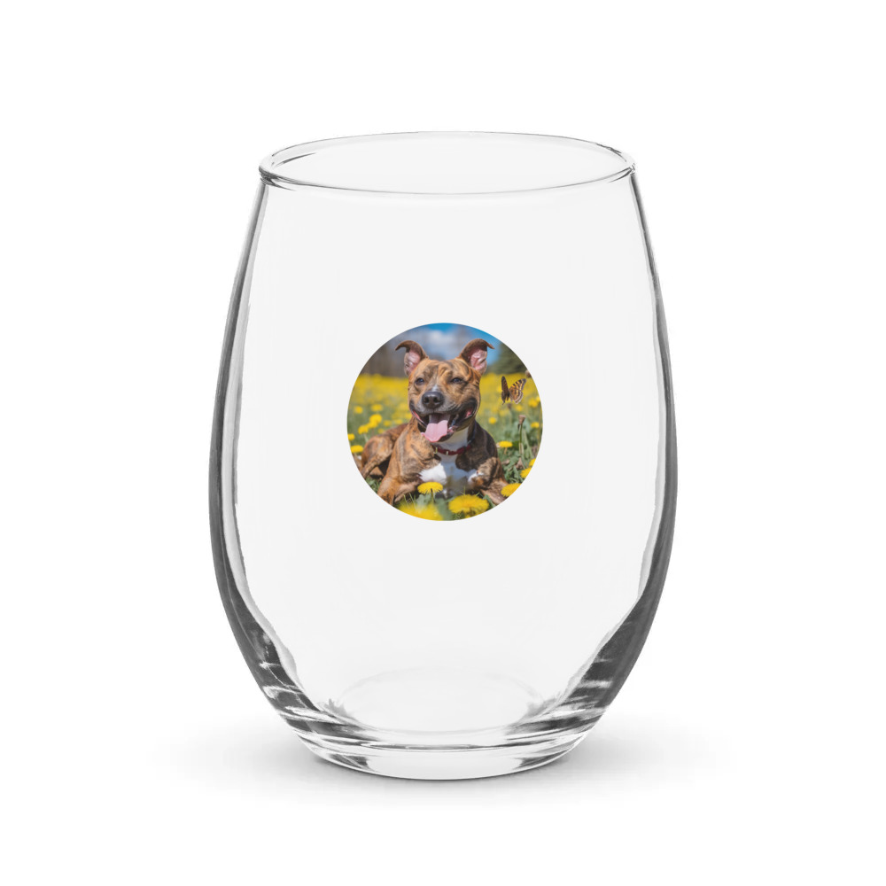 PugMug Custom Tony Hawk Stemless Wine Glass