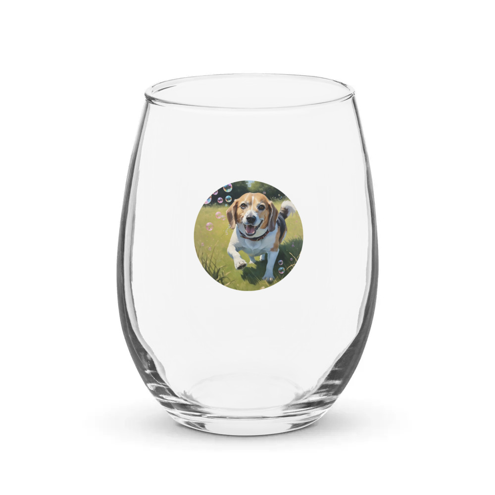 PugMug Custom Munchkin Stemless Wine Glass