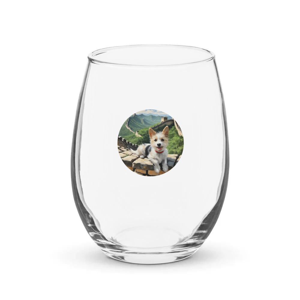 PugMug Custom Luna Stemless Wine Glass