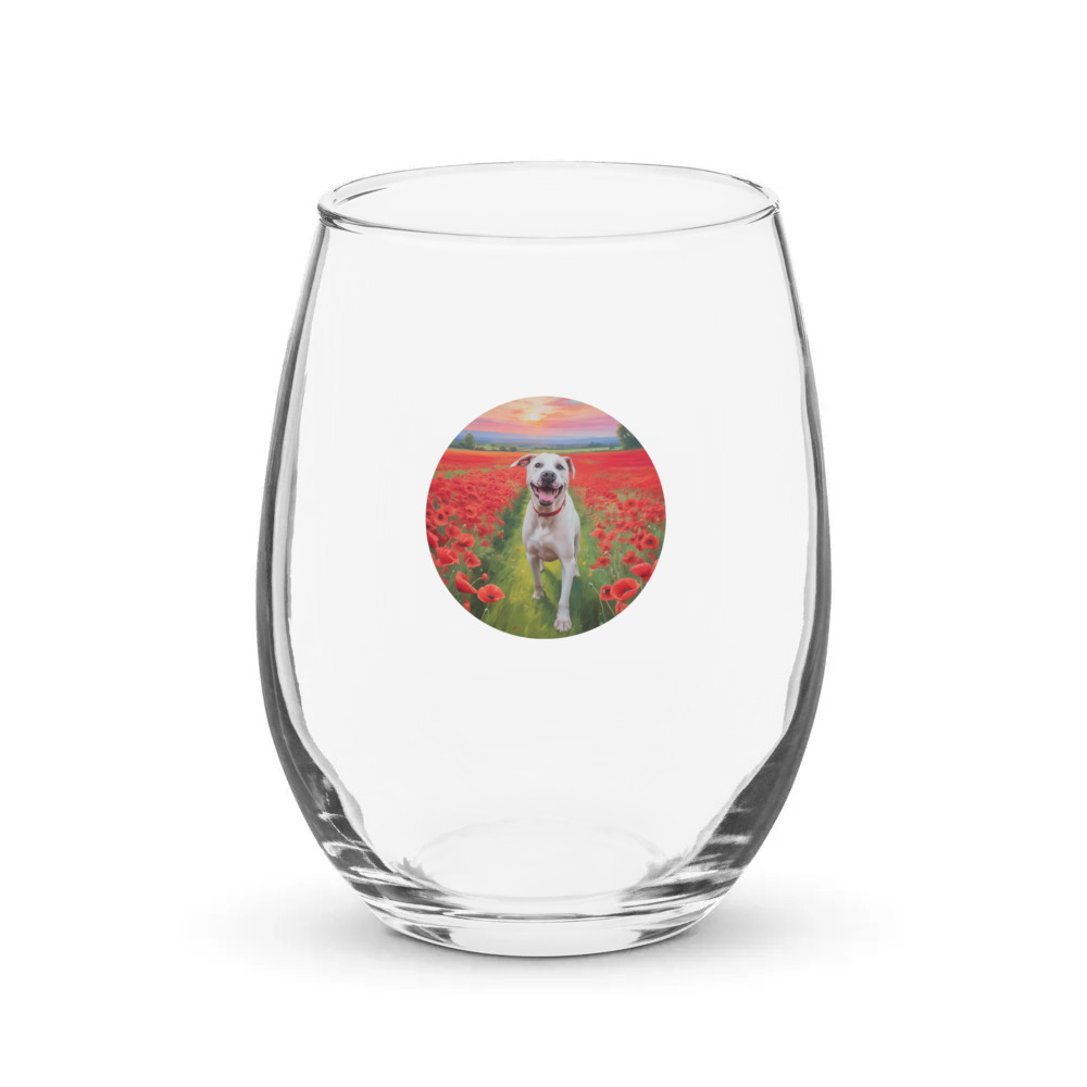 PugMug Custom Melody Stemless Wine Glass