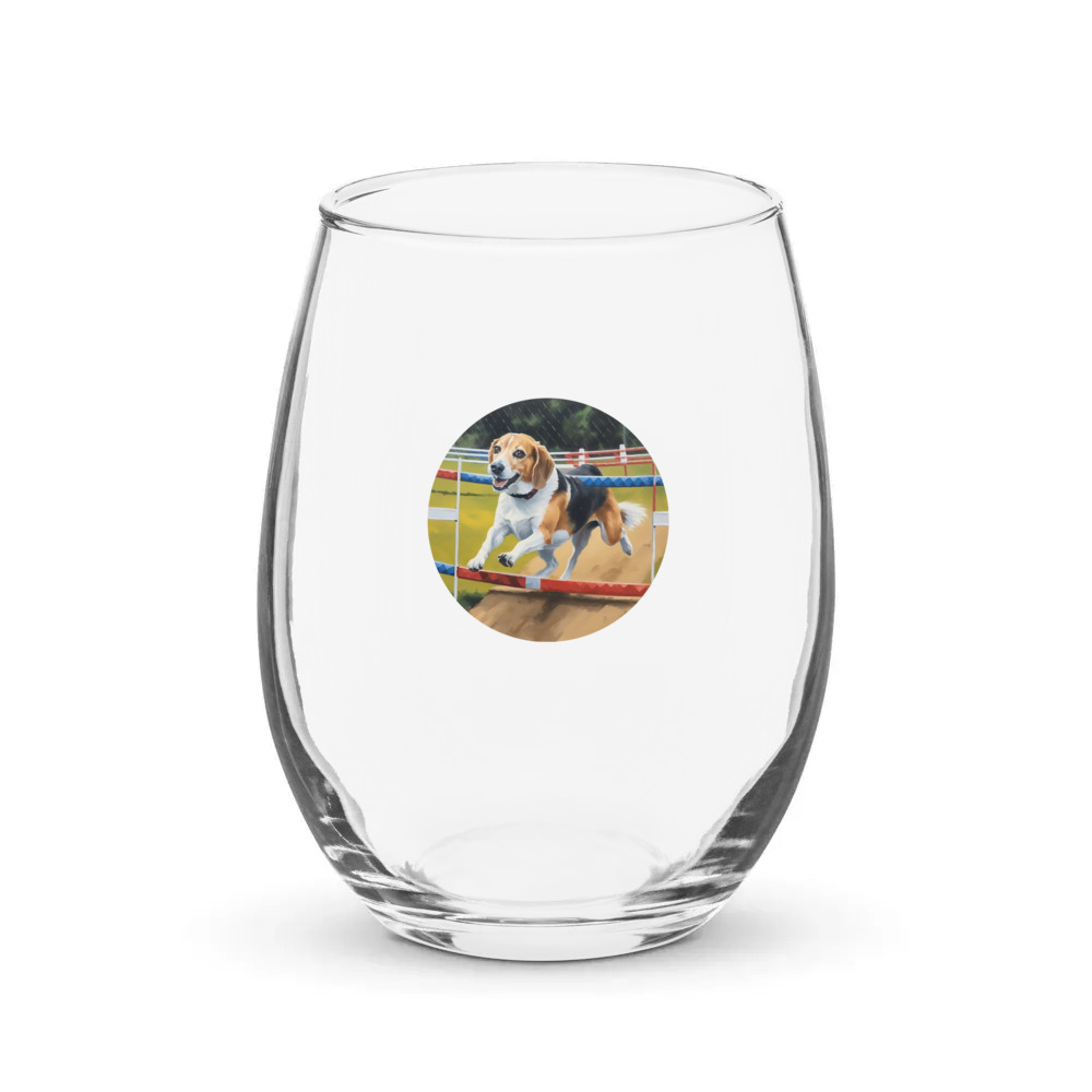 PugMug Custom Munchkin Stemless Wine Glass