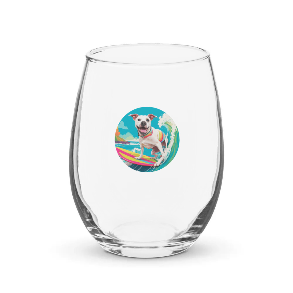 PugMug Custom Melody Stemless Wine Glass
