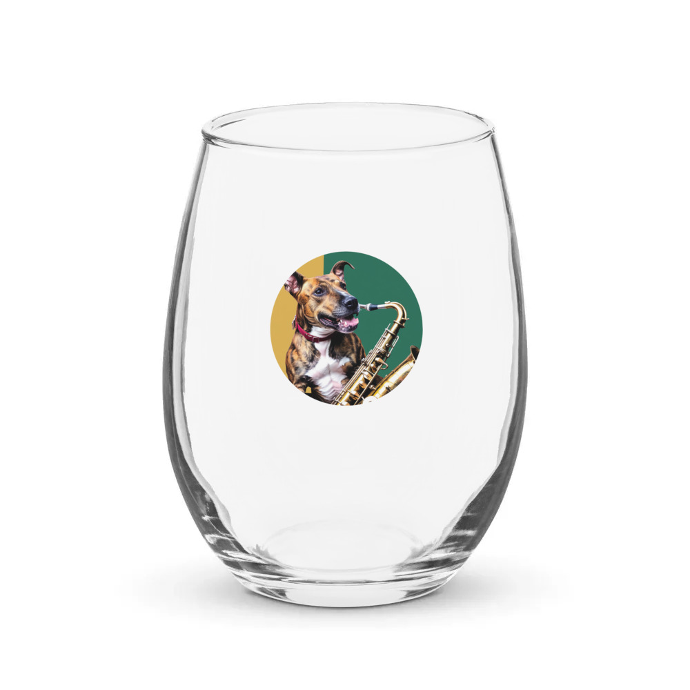 PugMug Custom Tony Hawk Stemless Wine Glass