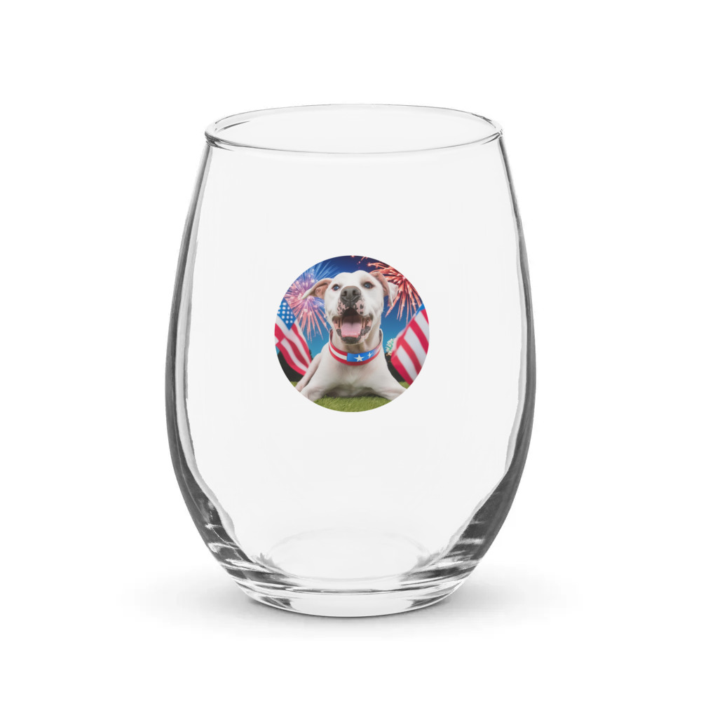 PugMug Custom Melody Stemless Wine Glass