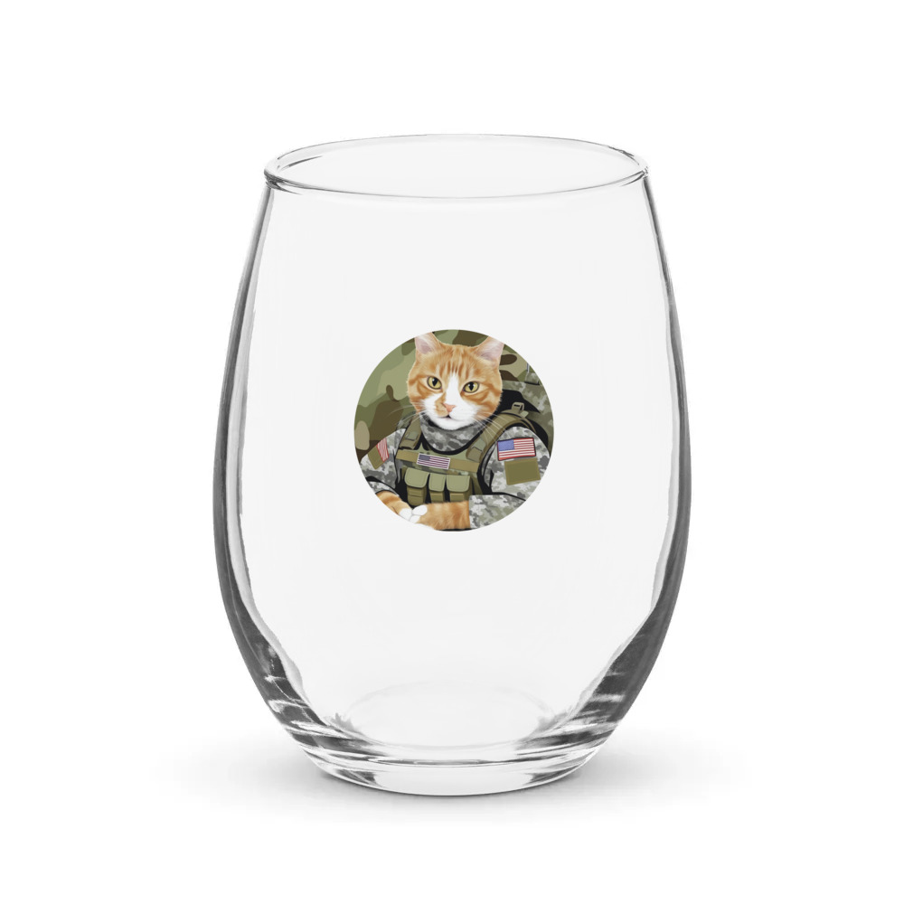 PugMug Custom Jack Jack Stemless Wine Glass