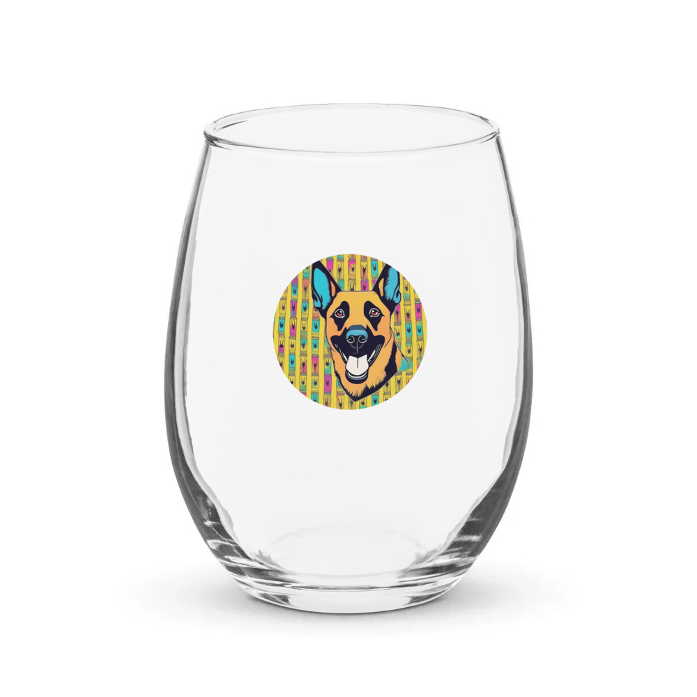 PugMug Custom Pet Stemless Wine Glass
