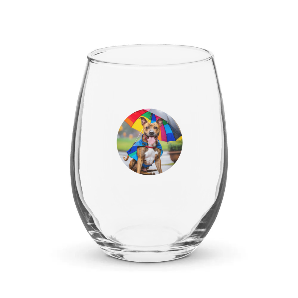 PugMug Custom Tony Hawk Stemless Wine Glass