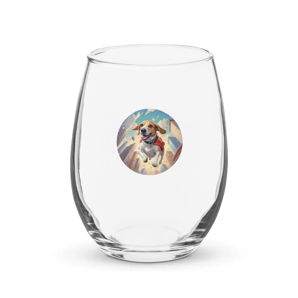 PugMug Custom Munchkin Stemless Wine Glass