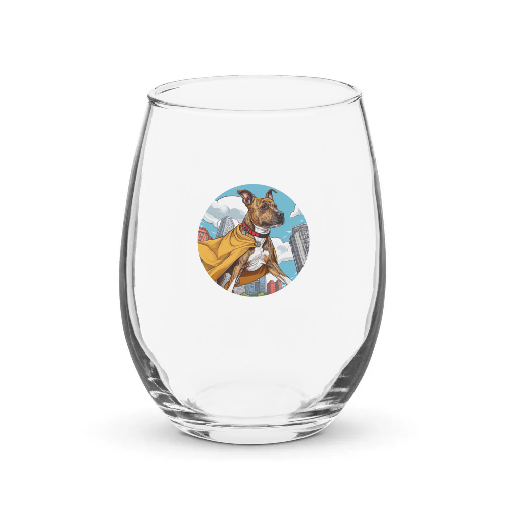 PugMug Custom Tony Hawk Stemless Wine Glass