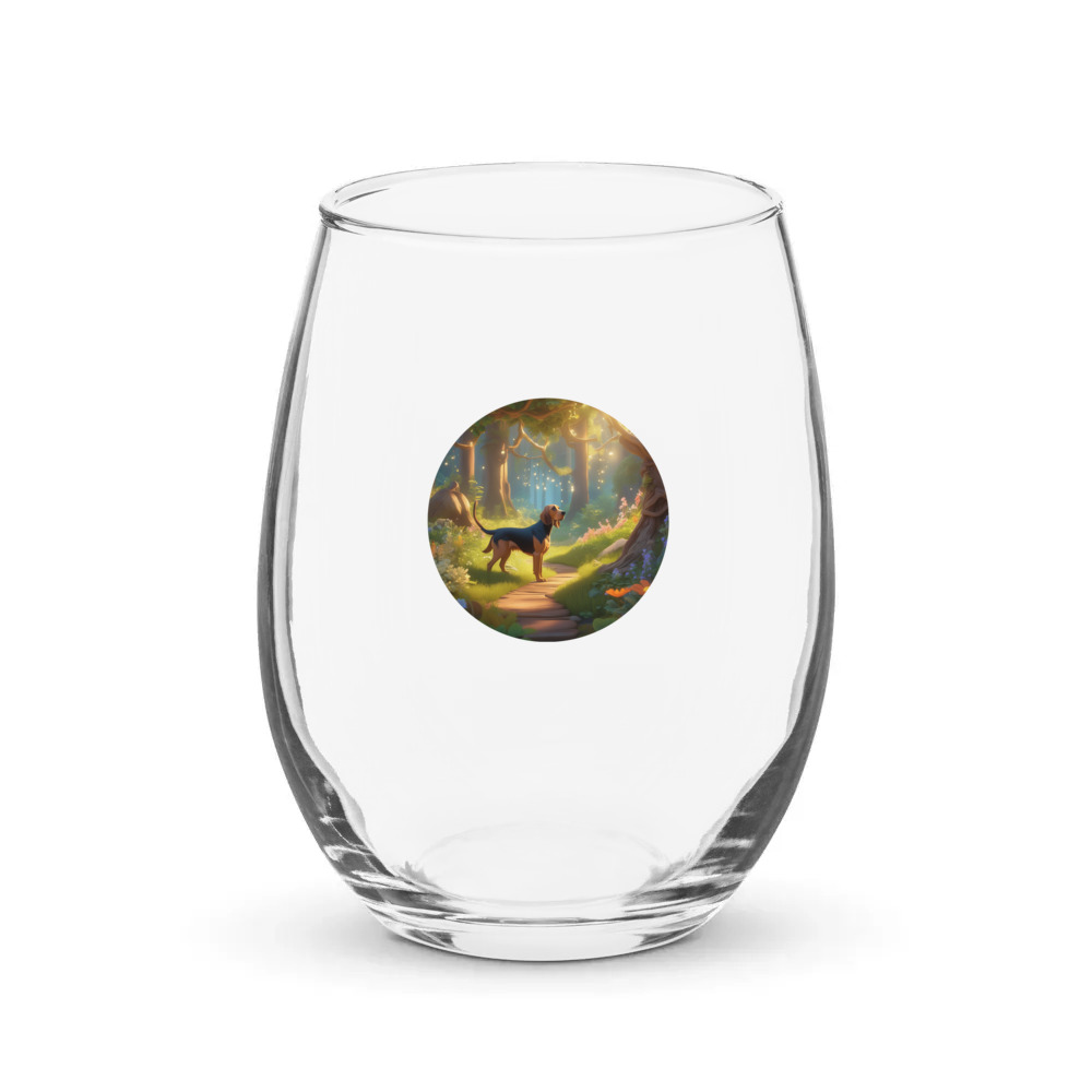 PugMug Custom Bloodhound Stemless Wine Glass