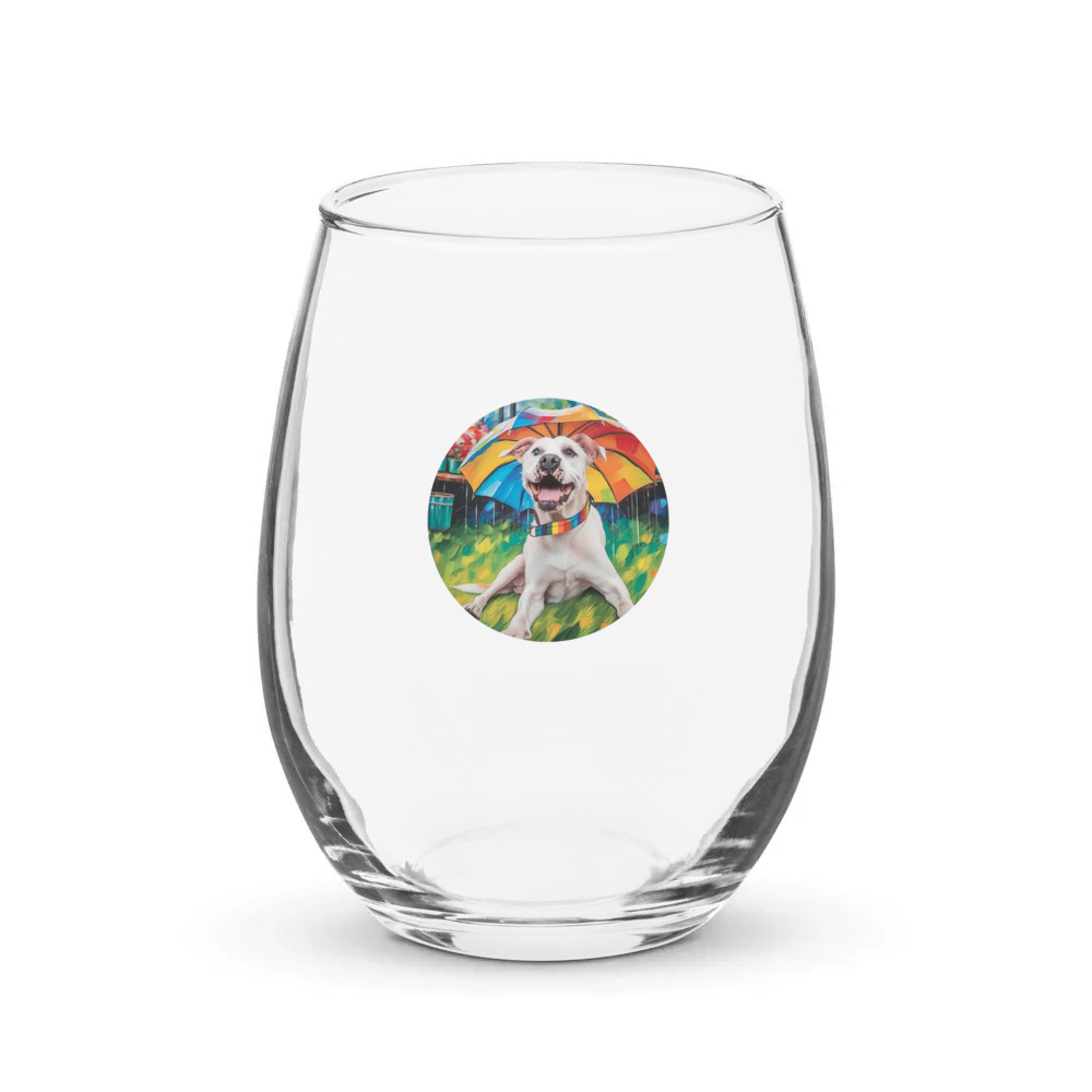 PugMug Custom Melody Stemless Wine Glass