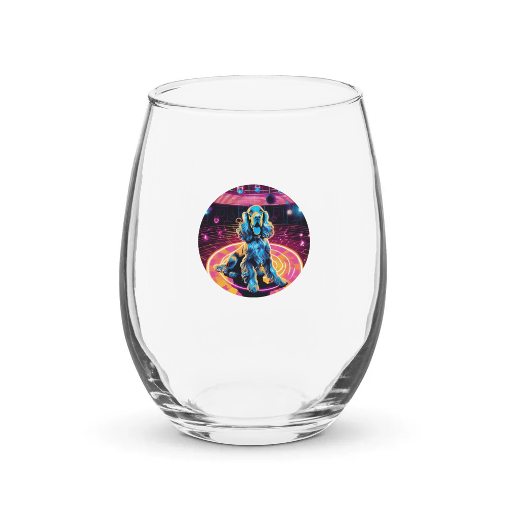 PugMug Custom Cocker Spaniel Stemless Wine Glass