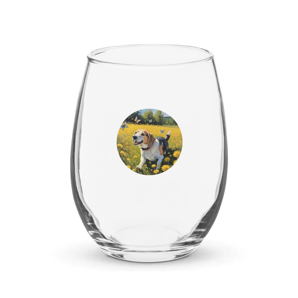 PugMug Custom Munchkin Stemless Wine Glass