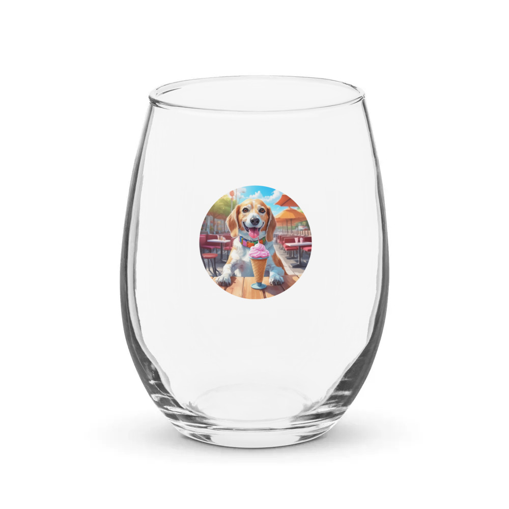 PugMug Custom Munchkin Stemless Wine Glass