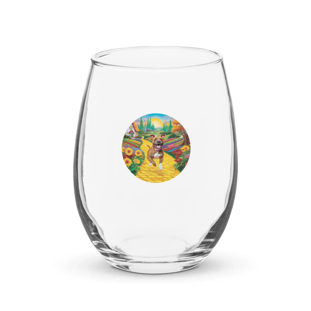 PugMug Custom Tony Hawk Stemless Wine Glass