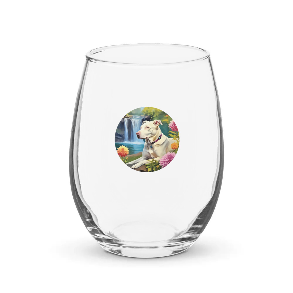 PugMug Custom Penny Stemless Wine Glass