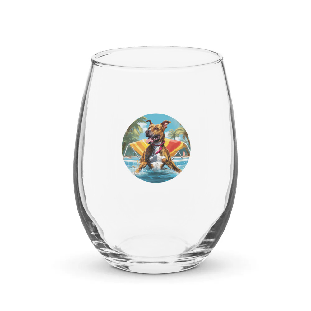 PugMug Custom Tony Hawk Stemless Wine Glass