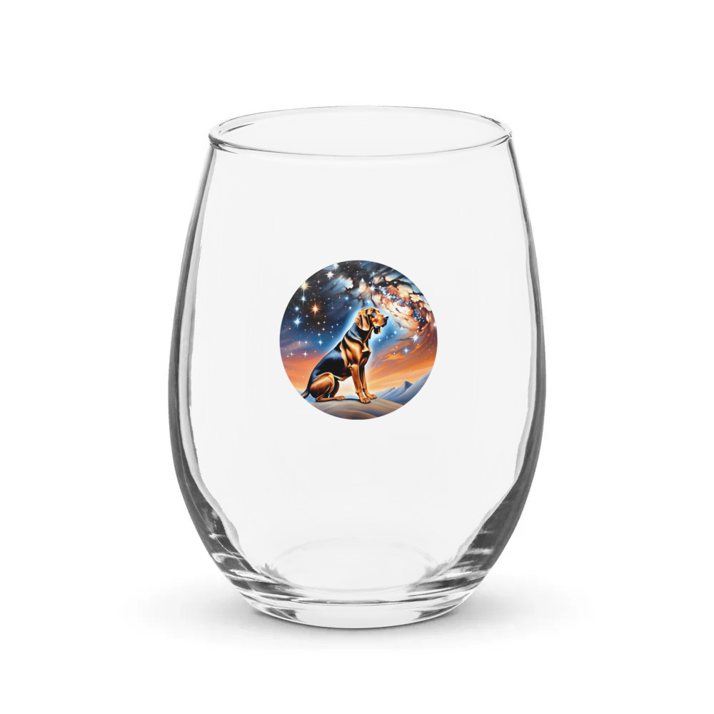 PugMug Custom Bloodhound Stemless Wine Glass