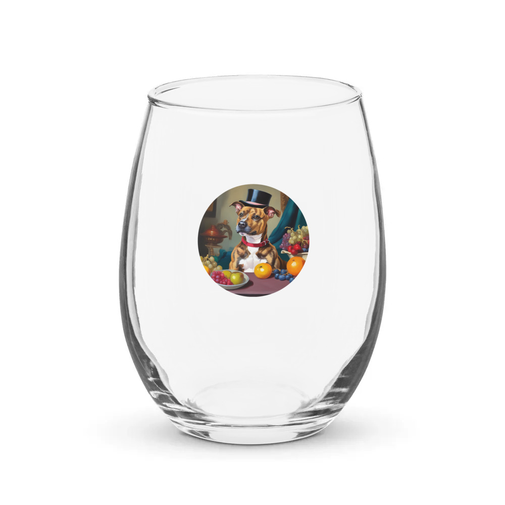 PugMug Custom Tony Hawk Stemless Wine Glass