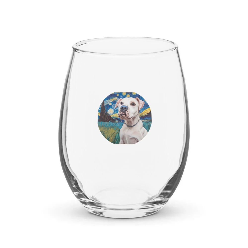 PugMug Custom Melody Stemless Wine Glass