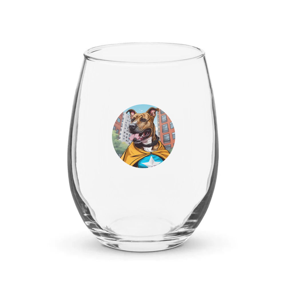 PugMug Custom Tony Hawk Stemless Wine Glass