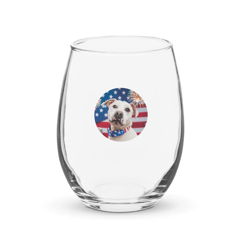 PugMug Custom Melody Stemless Wine Glass
